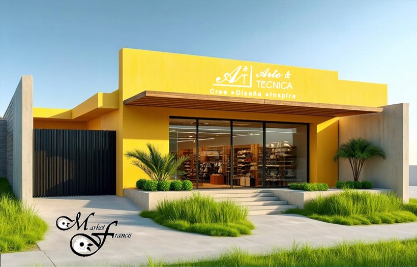 Instalacion porton abatible automatizado, grama artificial, cielo de PVC, ventanas termicas, sistema de camaras de seguridad en local comercial en Managua, Nicaragua