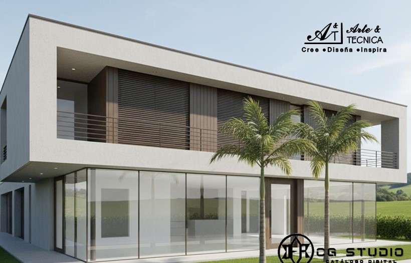 Instalación de tablillas de WPC, vidrio termoacusticos y control de acceso y seguridad en residencia en Matagalpa, Nicaragua