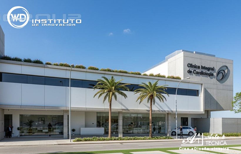 Instalación de fachada en ACM de clinica de cardiologia en Managua, Nicaragua