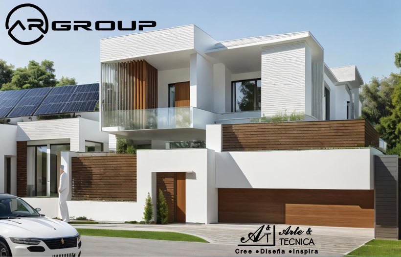 Instalación de portones electricos americanos con videportero y vallas WPC en residencia en Somoto, Nicaragua