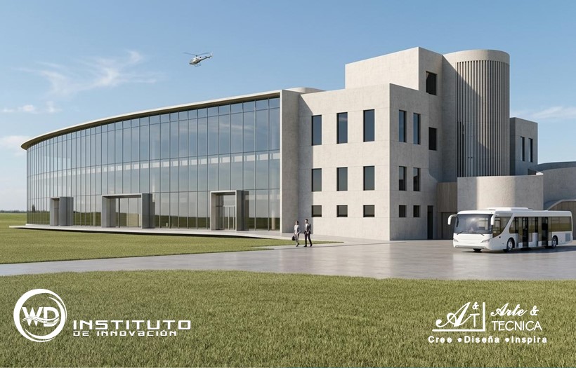 Instalacion de sistema de control termoacusticos con muros cortinas, piso de resina epoxica y cubierta de techos verdes con grama artificial, en terminal aerea de Nicaragua