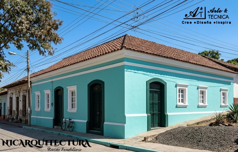 Instalación de piso de resina epoxica y ventanas tipo francesa en residencia neoclasica en Chinandega, Nicaragua