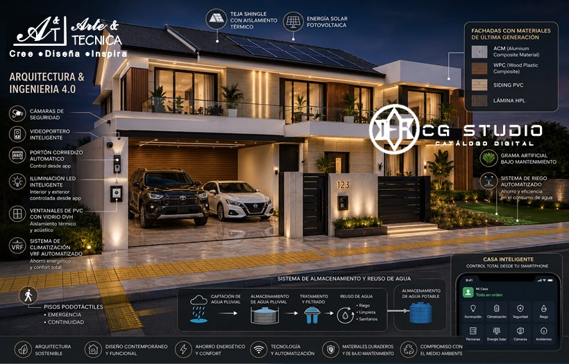 Caso de Éxito: Diseño de proyecto integral incorporando arquitectura, ingenieria, sosteibilidad, accesibilidad, automatizacion e innovacion en residencia modelo de 320 m2 en la ciudad de Tola Rivas, Nicaragua